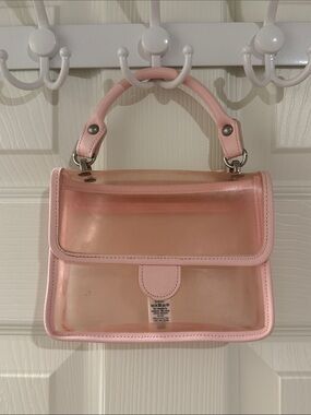 Janie & Jack x Juno Valentine Girls Pink Clear Top Handle Bag